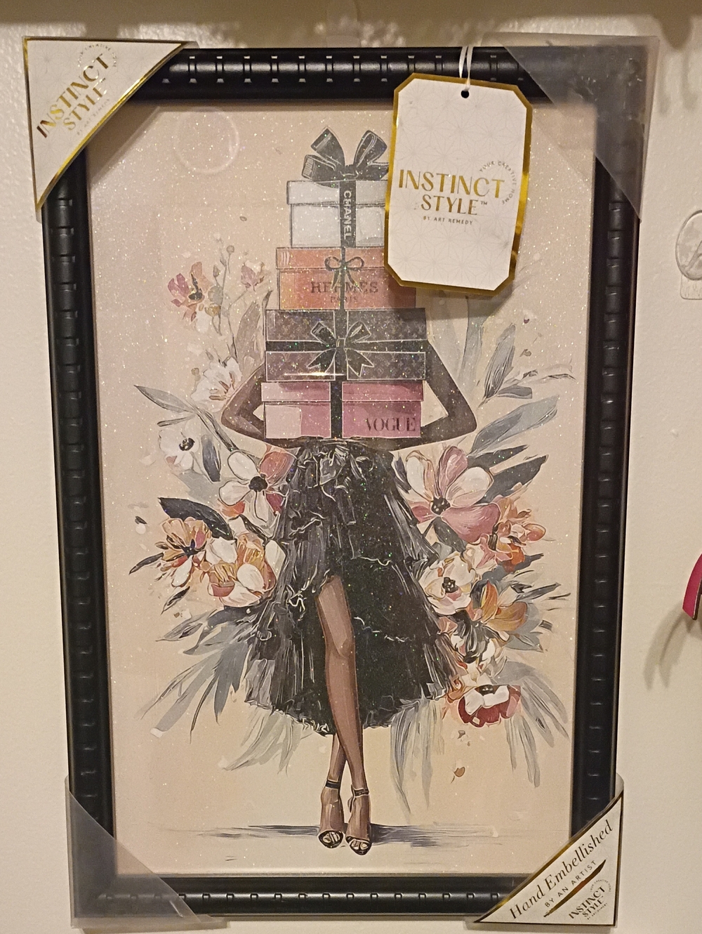 Instinct Style Black Framed Fashion Wall Art